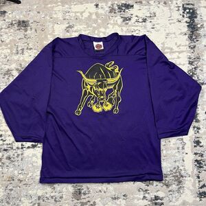Amarillo Bulls NAHL Minor League Hockey K1 Purple Jersey Practice Men Sz Large